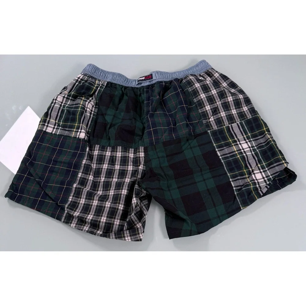 TOMMY HILFIGER Multicolor 100% Cotton Mens Mardras Swim Trunks Lined - Large